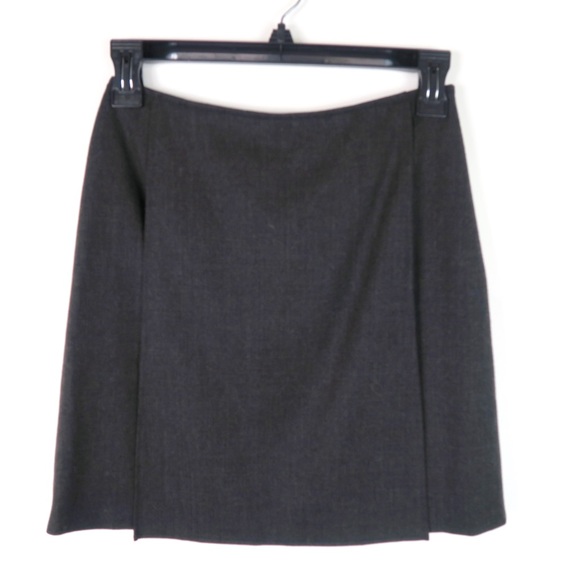 Paule Ka Gray Wool Mini Skirt flap detail Size 36 FR or 6/S US - Picture 2 of 5